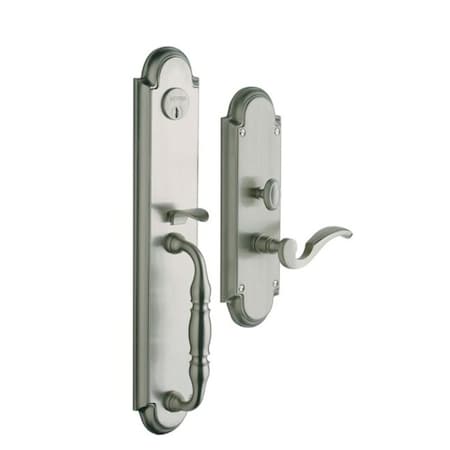 Double Cylinder Entry Handlesets Lifetime Satin Nickel